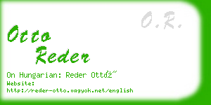 otto reder business card